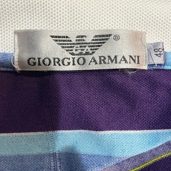 Giorgio Armani men’s luxury designer medium  size 48 purple stripe business - Picture 4 of 4